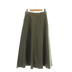 b Len .imBLENHEIM flair skirt long cut off XS khaki /DF #OS lady's 