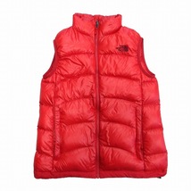 ザノースフェイス THE NORTH FACE アコンカグアベスト ノースリーブ ダウン ジャケット ブルゾン ロゴ NDW91315 M 赤 レッド レディース_画像1