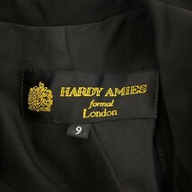 ハーディエイミス HARDY AMIES フリルワンピース 長袖 ロング マキシ 9 黒 ブラック /MF ■OS レディース_画像3