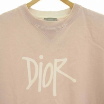 ディオールオム Dior HOMME ステューシー STUSSY ロゴプリント Tシャツ 半袖 クルーネック XS ピンク /DK メンズ_画像4
