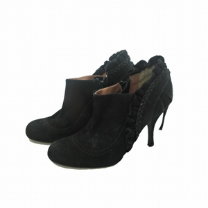  seven tu L bsa-tiVII XII XXX bootie - high heel suede frill knitting black black 35 approximately 22-22.5cm 1021 lady's 