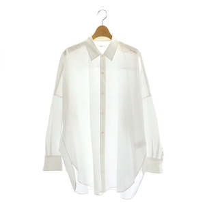 プラージュ Plage 22SS タイプライターシャツ チュニック丈 長袖 38 白 ホワイト /MI ■OS ■SH レディース