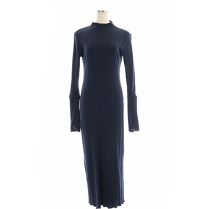 トゥデイフル TODAYFUL Piping Rib Dress ワンピース ロング ニット 長袖 36 紺 ネイビー /MF ■OS レディース