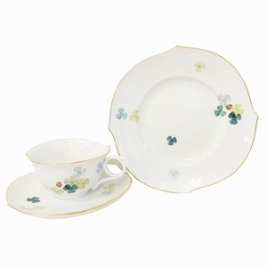 マイセン MEISSEN てんとう虫とクローバー 3点セット まとめて 食器 小皿 中皿 カップ 白系 1026 その他