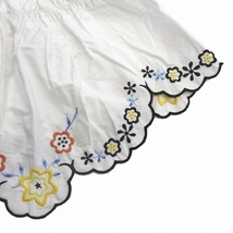シーバイクロエ SEE BY CHLOE 花柄 刺繍 キャミソール カットソー フレア サイズ34 ホワイト×マルチカラー レディース♪７※_画像4