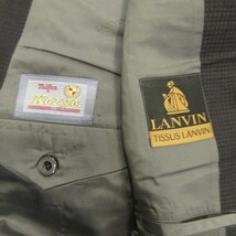 ランバン LANVIN TISSUS 3ピース スーツ セットアップ テーラード ジャケット パンツ スラックス ベスト ヴィンテージ グレー メンズ_画像7