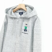 未使用品 パーリーゲイツ PEARLY GATES TEXBRID TOP スパン裏毛 フルジップ フーディ パーカー トラッドラビット 刺繍 2023年モデル ゴルフ_画像2