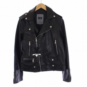 bo Lee niBOLINI double rider's jacket leather 46 S black black /KH men's 
