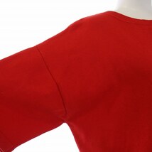 エンフォルド ENFOLD 20SS ウォッシャブルコットン ニットTシャツ カットソー 半袖 コットン100％ 38 M 赤 レッド /KH レディース_画像6