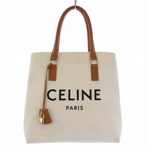 セリーヌ CELINE ホリゾンタルカバ トートバッグ ハンドバッグ キャンバス アイボリー /KH ■OH レディース