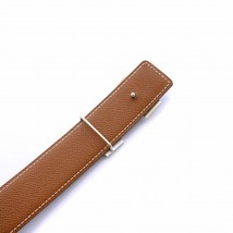 エルメス HERMES 1997年製 ヴィンテージ コンスタンス レザーベルト シルバー金具 黒 茶 刻印□A /KH ■OH レディース_画像3