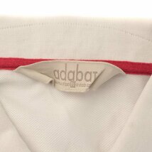 アダバット adabat ポロシャツ 半袖 刺繍 白 ホワイト /IR ■GY01 メンズ_画像3