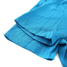 レリアン Leilian ニット カットソー 半袖 クルーネック ビジュー装飾 ビーズ 9 M 青 ブルー /NW47 レディース_画像5