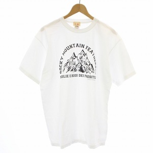 Rocky Mountain FeatherBed JOY JUICE FRUIT OF THE LOOM Super Premium Tシャツ カットソー 半袖 ロゴプリント L 白 ホワイト