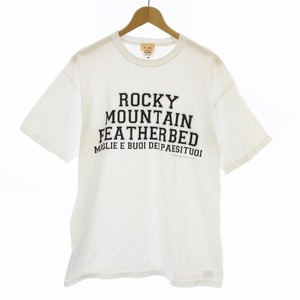 Rocky Mountain FeatherBed JOY JUICE FRUIT OF THE LOOM Super Premium Tシャツ カットソー 半袖 ロゴプリント L 白 ホワイト