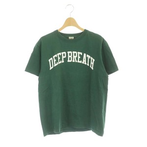 スキン SKIN EVERY DAY I LIKE.別注 DEEP BREATH Tシャツ カットソー 半袖 プリント 緑 グリーン /MF ■OS レディース