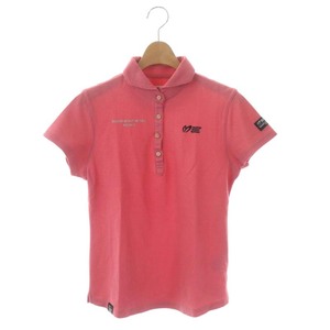  master ba knee edition MASTERBUNNYEDITION polo-shirt with short sleeves pull over Logo embroidery 1 pink black beige /DO #OS lady's 