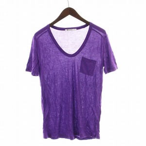 アレキサンダーワン ALEXANDER WANG Tシャツ カットソー 半袖 ポケット 薄手 XS 紫 パープル /TR29 メンズ