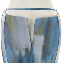 未使用品 ルシェルブルー LE CIEL BLEU 23SS Transparent Pencil Skirt 総柄 マキシスカート タイト 総柄 38 青 黄 茶 /HK ■OS レディース_画像6