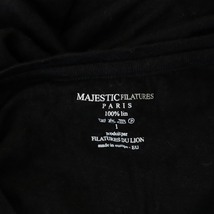 マジェスティック MAJESTIC フィラチュール FILATURES Tシャツ カットソー Vネック 半袖 リネン 無地 1 黒 ブラック /YB レディース_画像6