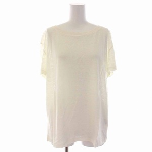 未使用品 アクネ ストゥディオズ Acne Studios 2018年製 ELDORA LINEN Tシャツ リネン ワイド 半袖 カットソー S 白 ホワイト
