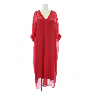  unused goods Zero eito circus 08SIRCUS 2021 V neck One-piece sia-. minute sleeve mi leak height long 0 XS red red /TK #GY21 lady's 