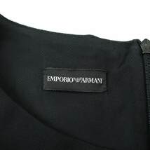 エンポリオアルマーニ EMPORIO ARMANI ワンピース 半袖 フリルスリーブ ひざ丈 38 XS 黒 ブラック /TK ■MC レディース_画像9