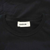 ズッカ zucca Tシャツ カットソー 半袖 クルーネック ロゴ M 黒 ブラック /NW33 レディース_画像7