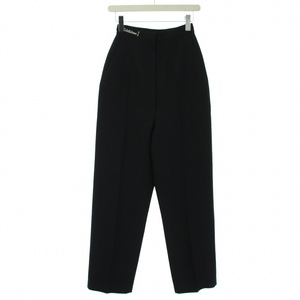 未使用品 ウェルダン WE11DONE 2021年製 WOMENS BLACK HIGH-WAIST BAGGY TROUSER バギーパンツ スラックス XS 黒 ブラック /TK ■GY21 レデ