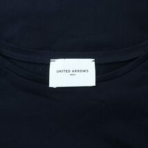 ユナイテッドアローズ UNITED ARROWS 23SS C/P コクーンスリーブ Tシャツ 半袖 パフスリーブ ショート丈 F 紺 ネイビー 1517-222-2492_画像4