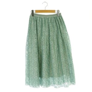  Jill Stuart JILL STUART гонки юбка в складку длинный gya The - цветочный принт 0 mint green /NR #OS женский 