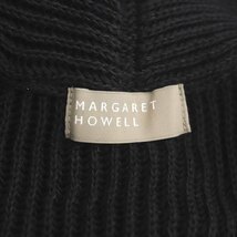 マーガレットハウエル MARGARET HOWELL ヨーロッパリネン ショールカラー カーディガン ニット 長袖 2 黒 ブラック /HK ■OS レディース_画像3