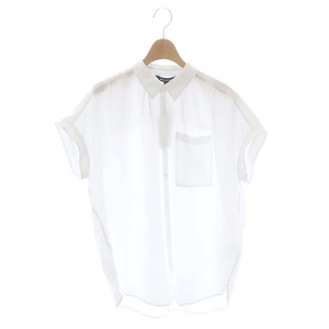 未使用品 ウイッスルズ WHISTLES 22SS Nicola Button Through Shirt ブラウス シャツ フレンチスリーブ S 白 ホワイト /HK ■OS レディース