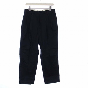 未使用品 ワコマリア WACKO MARIA DOUBLE PLEATED CHINO TROUSERS チノパン パンツ テーパード M 紺 ネイビー 23SS-WMP-PT02