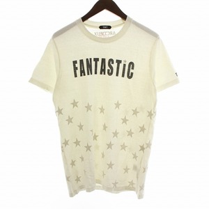 ティーエムティー TMT アークデュウ ARCDEUX コラボ FANTASTIC STAR Tシャツ カットソー 半袖 染み込みプリント スター L ホワイト 白
