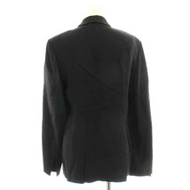 エスカーダ ESCADA スーツ セットアップ 上下 テーラードジャケット 総裏地 パンツ スラックス ジップフライ ビーズ 装飾 絹 36 M 黒_画像3
