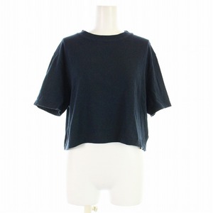 メルツベーシュヴァーネン Merz b. Schwanen GOOD BASICS Tシャツ カットソー 半袖 ショート丈 XS 黒 ブラック /KU レディース