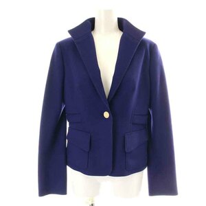  Moga MOGA jacket stand-up collar single total lining wool 2 M purple purple /NW1 lady's 