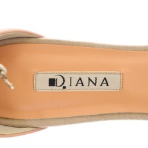 ダイアナ DIANA サンダル ストラップ ヒール ラウンドトゥ スエード 24.5cm ベージュ ピンク /YB レディース_画像9