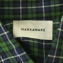 マーカウェア MARKA WARE 22SS COMFORT FIT SHIRT チェックシャツ 長袖 前開き 1 緑 紺 オフホワイト /DO ■OS ■AD メンズ_画像3