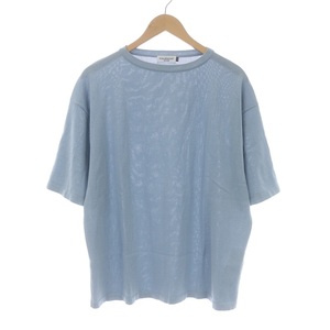 macalastair Begin別注 BOAT NECK KNIT TEE Tシャツ ニット ボートネック プルオーバー 半袖 ペーパー 40 L 水色 MCN21S-MNM03 /SI25