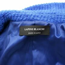 ラピーヌ ブランシュ LAPINE BLANCHE テーラードジャケット ブレザー 3B ウール 総裏地 42 L ブルー 青 ■GY08 /MW レディース_画像4