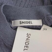 スナイデル snidel 23AW フロントホックカーデ カーディガン ニット クロップド 長袖 F ブルーグレー /DF ■OS レディース_画像3