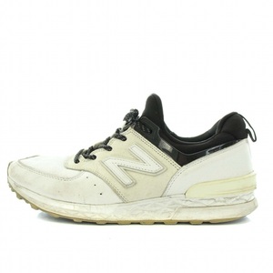 ニューバランス NEW BALANCE エヌハリウッド N.HOOLYWOOD MS574NHT スニーカー シューズ レザー US8.5 26.5cm 白 ホワイト 黒 メンズ