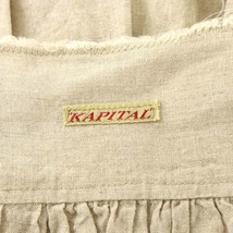 キャピタル kapital ワンピース マキシ ロング リネン 麻 長袖 0 XS ベージュ /AN34 レディース_画像4