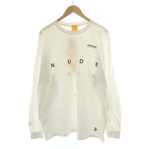 #FR2 NUDE Tシャツ カットソー 長袖 コットン XL 白 ホワイト /AN20 メンズ