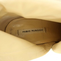 ファビオルスコーニ FABIO RUSCONI ショートブーツ ポインテッドトゥ チャンキーヒール レザー 37 24.0cm 白 ホワイト ●D レディース_画像4