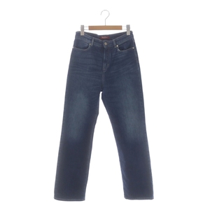  Max Mara stereo . Dio Max Mara Studio 22 year made wide Denim pants jeans zipper fly 40 blue blue /MI #OS lady's 