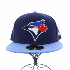 ニューエラ NEW ERA 59FIFTY トロント・ブルージェイズ ベースボールキャップ 野球帽 61.5cm 紺 ネイビー /KH メンズの画像2
