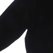 オーワイ OY ファージャケット アウター フェイクファー ジップアップ バックロゴ フード付き ロゴ 刺繍 黒 ブラック_画像6